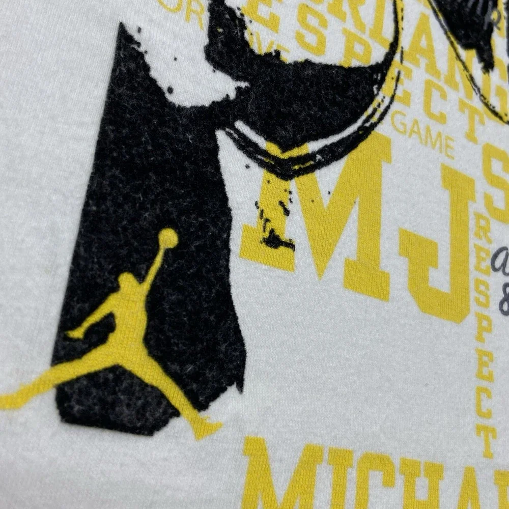 Jordan Michael Jordan Much Respect TShirt 3XL Mens White Graphic Wildfire Back‎